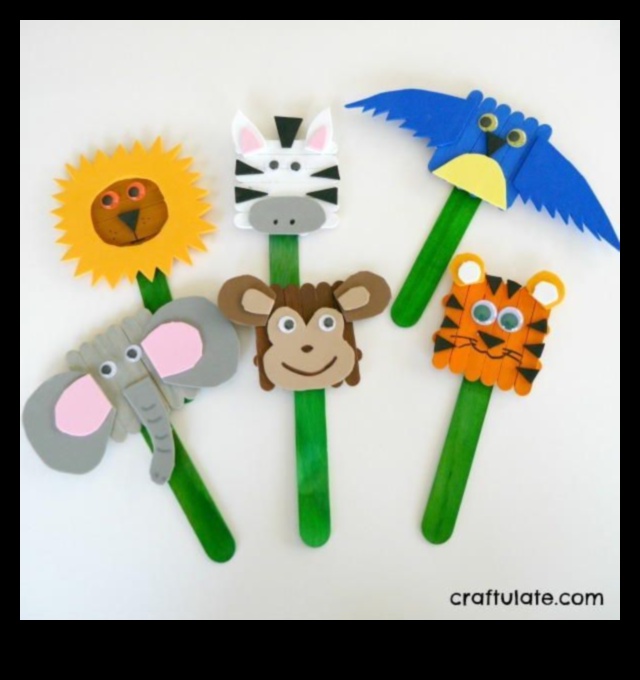 دمى عصا المصاصة حرفة ممتعة ومبتكرة 2 دمى عصا المصاصة للأطفال DIY: صياغة شخصيات للعب